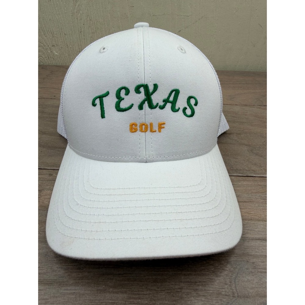 Texas Golf Hat Yupoong The Classics Men's  White Mesh Trucker Cap